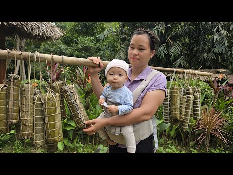 Traditional Vietnamese Tet Cake | Cylindrical Sticky Rice Cake by Lý Thị Ca