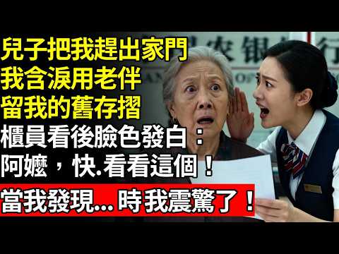 兒子發年終獎後,把我趕出了家門,我含淚去用老伴留給我的舊存摺,銀行職員看後臉色煞白,大聲喊道:阿嬤,快看看這個!當我發現...... 時,我震驚了!# 養老 #人間家務事# 晚年真相#不肖子孫