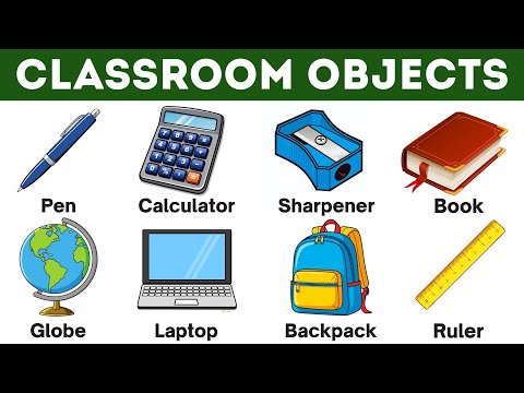 School Supplies | Classroom Vocabulary | Classroom objects | School Vocabulary in English