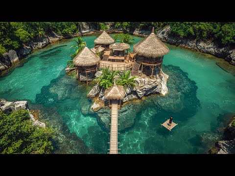 90 Day Challenge: Build a Shelter on a Deserted Island Using Primitive Tools, Bushcraft, Survival