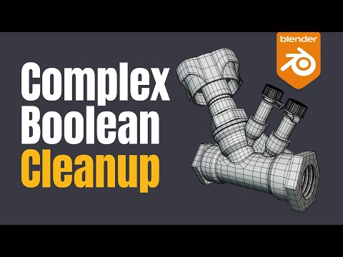 Blender Topology Tutorial: Complex Boolean Cleanup (Beginner-Friendly)