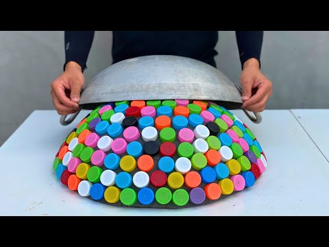 DIY Making Pots With Bottle Cap & Aluminum Pan - Creative From Cement