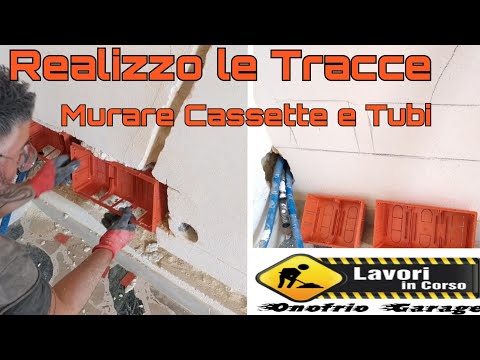 REALIZZAZIONE TRACCE PIÙ MURATURA CASSETTE E TUBI CAMERA DA LETTO
