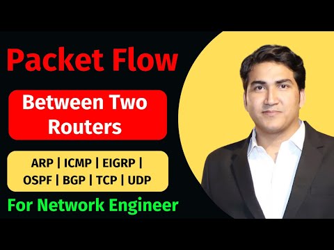 Packet Flow Between 2 Routers With Example For Network Engineers | ARP ICMP EIGRP OSPF BGP TCP UDP