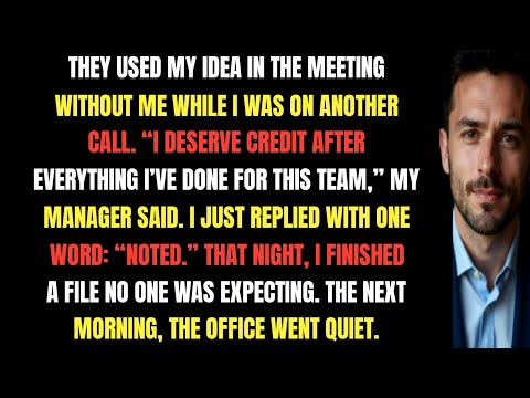 They Used My Idea in the Meeting Without Me — I Walked In with the Patent Paperwork...