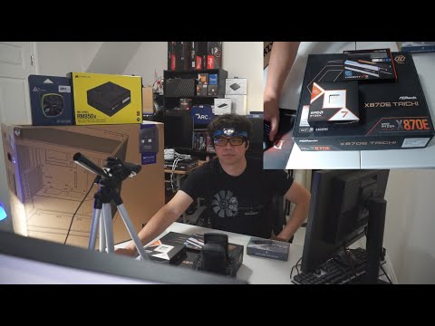 Ryzen 7 9800X3D new PC Build livestream | X870E Taichi | NZXT H7 Flow 2024
