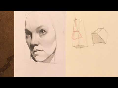 Drawing The Planes Of The Nose With Charcoal