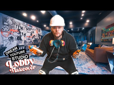 Building My DREAM YouTube Studio In a WAREHOUSE - [Lobby Makeover] E4