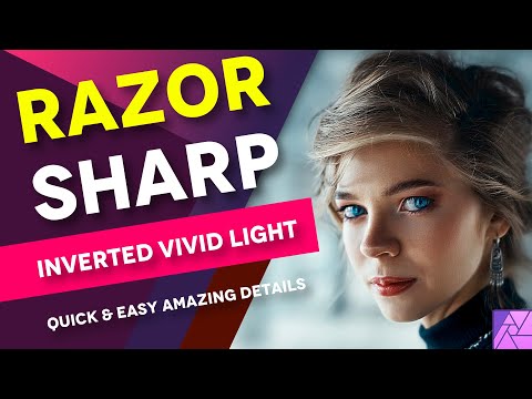 Affinity Photo RAZOR Sharpness in a quick an easy way with the power of the vivid light blend mode