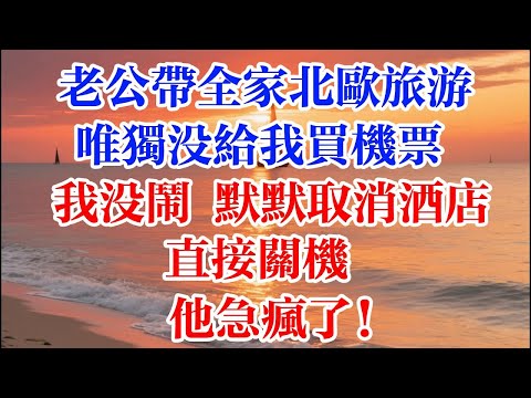 老公帶全家北歐旅遊，唯獨沒給我買機票，我沒鬧 默默取消酒店 直接關機 他氣瘋了 #婆媳 #家庭 #生活故事 #故事 #為人處世 #生活經驗 #情感故事 #婚姻