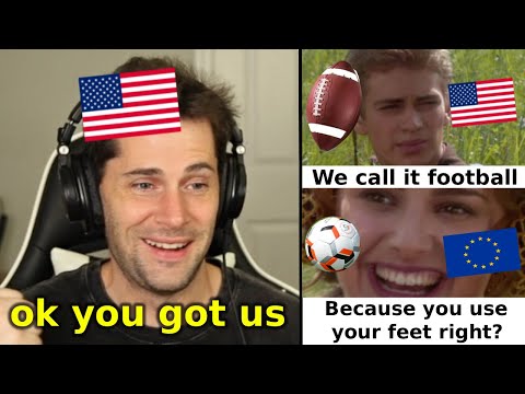 American Reacts to EUROPE vs. USA Memes | #7