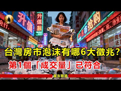 台灣房市泡沫有哪6大徵兆？第1個「成交量」已符合，快拋售，房仲都不敢說的真相，現在不賣就晚了！