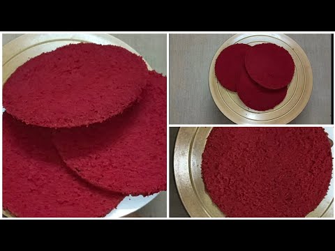 Perfect ½ kg Red Velvet Cake Sponge Recipe | No Curd | No Egg | Eggless Red Velvet Cake Sponge |