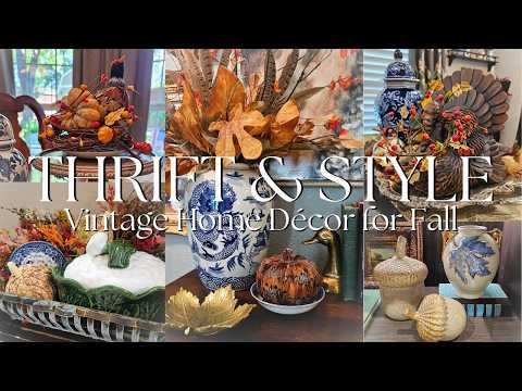 THRIFTING FOR FALL VINTAGE HOME DÉCOR 2025 | Cozy Fall Decor Haul + Decorating Ideas