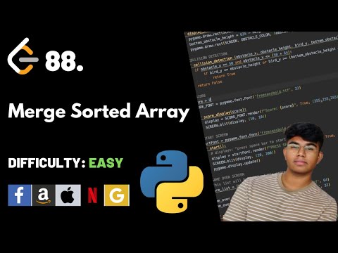 Merge Sorted Array | Leet code 88 | Theory explained + Python code
