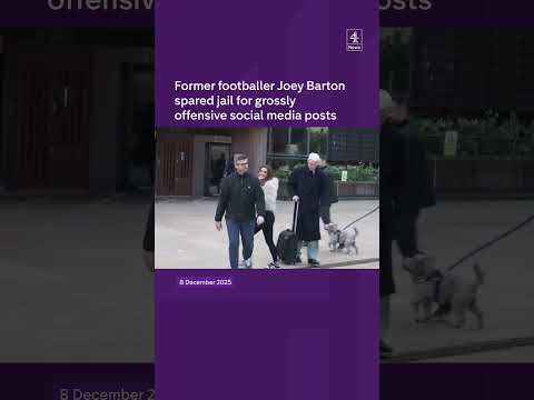 Former footballer Joey Barton spared jail for grossly offensive social media posts