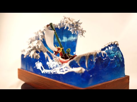 I made the Great Wave off Kanagawa out of Resin