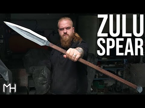 Forging a Spear-Sword - THE ZULU SPEAR | Knife making