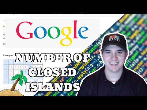 Google Coding Interview Question - Number of Closed Islands (LeetCode)
