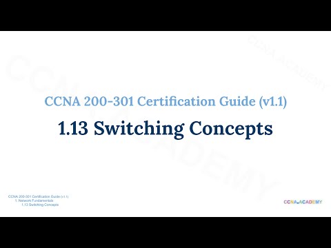 CCNA 200-301 Certification Guide 1.13: Switching Concepts