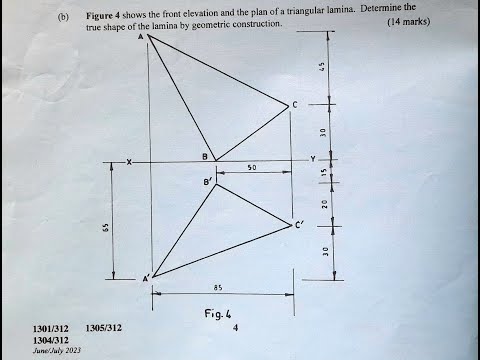 How to construct true length and true shape for a lamina|KNEC EXAMINATION
