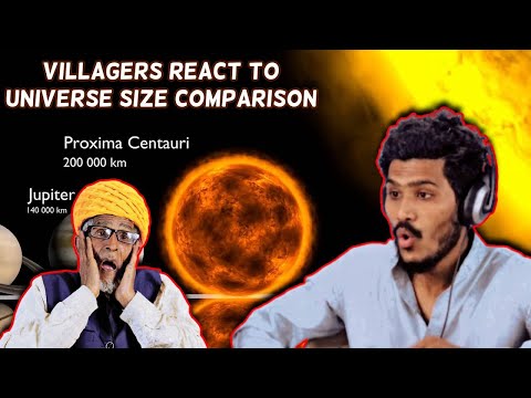 Villagers React To Universe Size Comparison 3D  ! Tribal People React To Universe Size Comparison