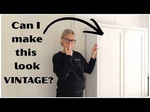 Turning a Plain Kitchen Cabinet Into a Vintage Cupboard ~ Modern Cabinet to Vintage Cupboard