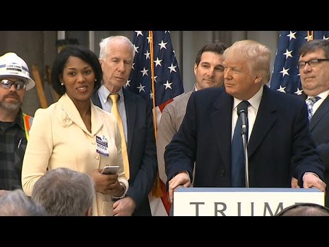 Donald Trump offers woman job at press conference