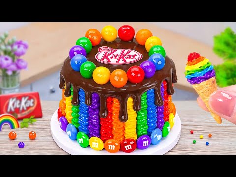 So Yummy KITKAT Buttercream Cake 🌈💗 Adorable Mini Rainbow Cake Decorating Compilations 🍭 Tiny Sweet