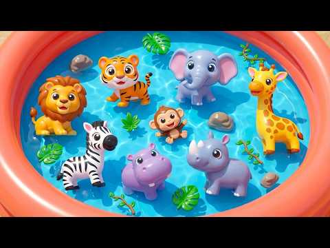 Wild Animals for Kids | Bear, Lion & Buffalo Adventure | Learning Videos for Kids