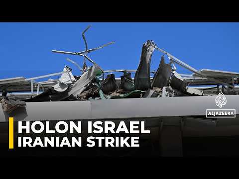Iranian missile strike causes fire in the city of Holon in Israel