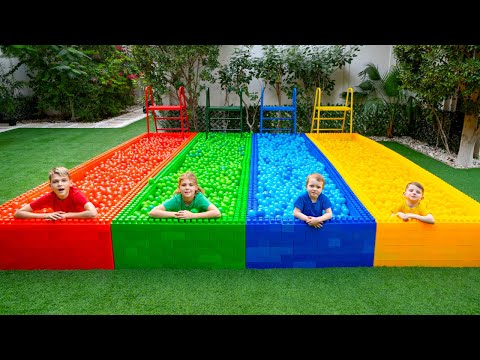 Colorful Ball Pit Challenge! 🌈🎉 Kids Fun Adventure