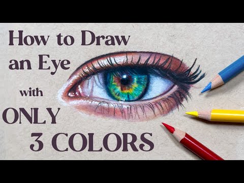 You Don’t Need 100 Pencils! Draw a Realistic Eye with ONLY 3 COLORS