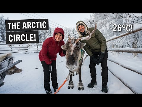 Finland is a winter wonderland! ❄️ Above the Arctic Circle in Rovaniemi
