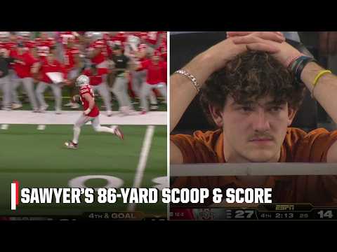 JACK SAWYER TAKES FUMBLE 83 YARDS TO THE HOUSE LATE IN COTTON BOWL 😳 | ESPN CFB