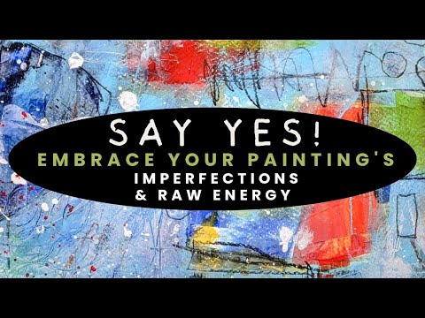 Say Yes to Imperfections: Abstract Warm-up Painting Challenge #abstractpainting #artchallenge
