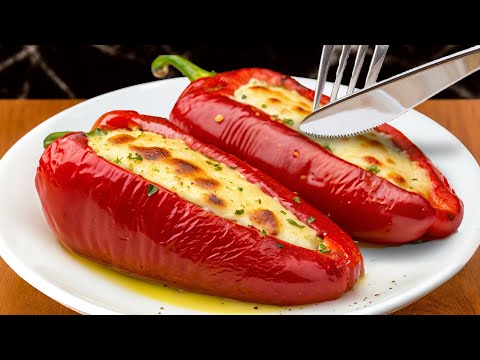 Leckerer als im Restaurant! Einfaches Rezept für gefüllte Paprika in 15 Minuten!