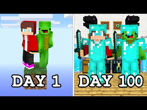 100 Days, But It's Only One Block in Minecraft