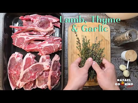 Marinating LAMB CHOPS with Thyme & Garlic