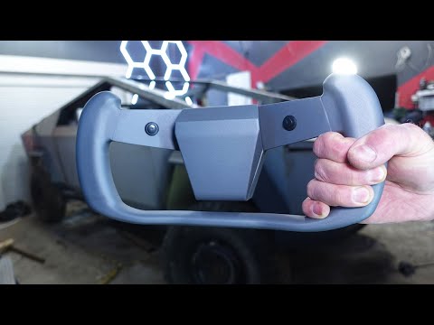 УНИКАЛЬНЫЙ РУЛЬ, сиденья и дверные карты.Tesla Cybertruck своими руками.