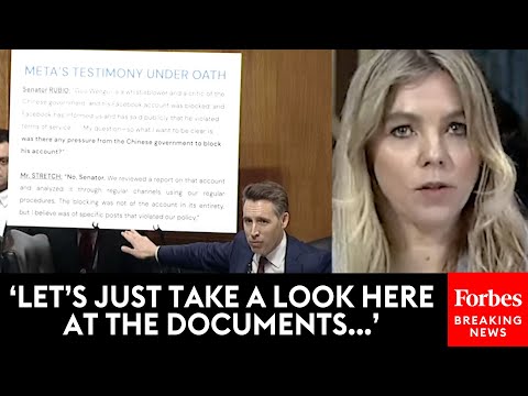 'It's In Fact An Outright Lie, Is It Not?': Josh Hawley Questions Facebook Whistleblower