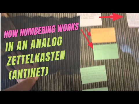 How Numbering Works in an Analog Zettelkasten (Antinet)