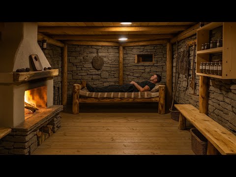 Man To Build Cabin Underground | From Start To Finish 25 Days With Dog.
