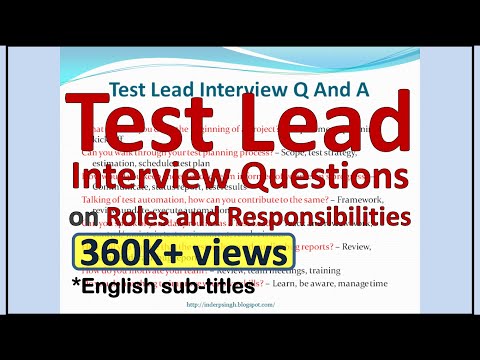 Test Lead Interview Questions And Answers-Test Lead Roles And Responsibilities-Test Lead-Interview