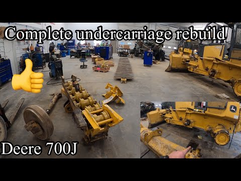 Complete major undercarriage rebuild of Deere 700J dozer @C_CEQUIPMENT