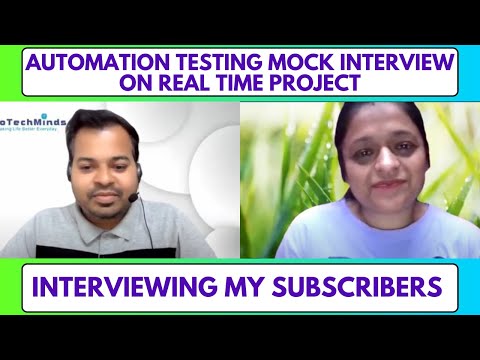 Automation Testing Mock Interview for 1 to 3 YOE | Live Interview by Software Testing by MKT