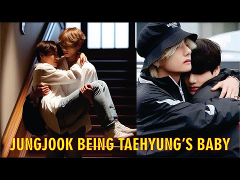 When Jungkook being Taehyung's baby| How Taehyung loves Jungkook-  Taekook cute moments