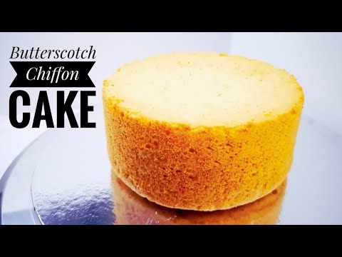 Butterscotch Chiffon Cake | Butterscotch Cake Recipe | Homemade Butterscotch Sauce | Bake and Toss