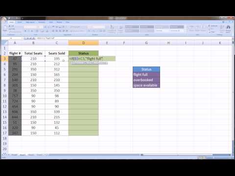 Excel Nested IF function