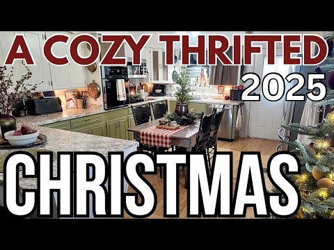 I Decorated My Home for Christmas Almost Entirely Thrifted 🎄 | Cozy,Nostalgic, Country Home Tour